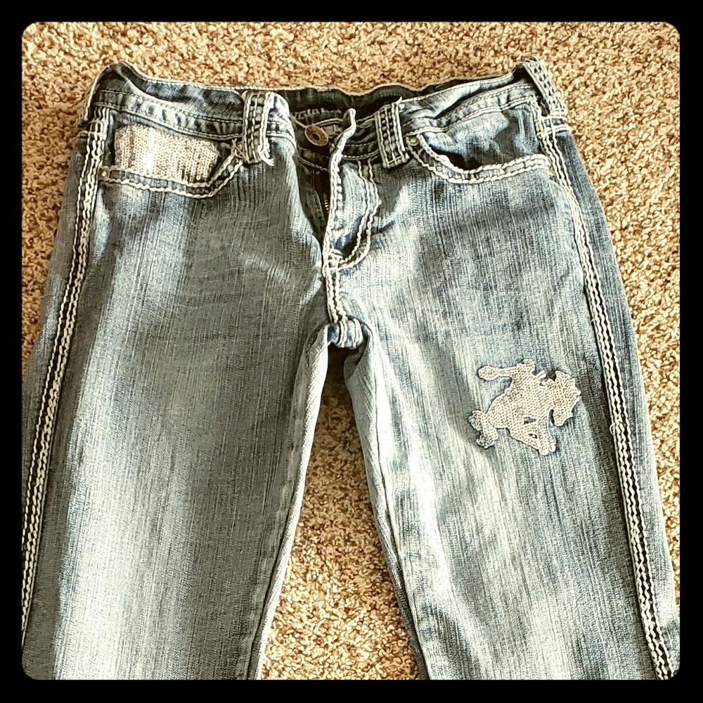 Cowgirl Tuff Wild and Wooly Shimmer Jeans